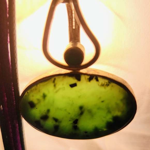 Elegant, Vintage-Style, Oval-Shaped Natural Moss? Agate Cabochon Pendant. - Picture 3 of 4